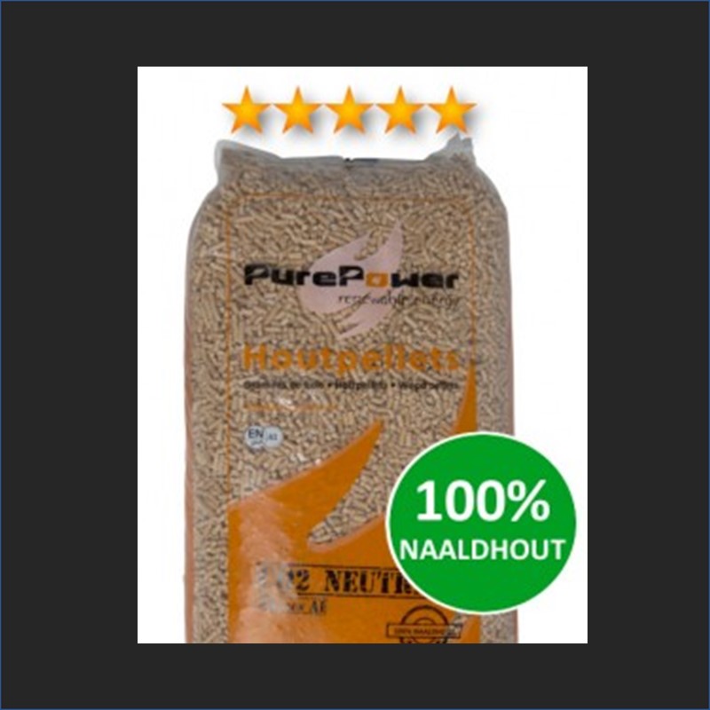Pure Power ENplus A1 naaldhout 5-sterren houtpellets (zak 15kg)