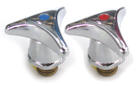 Kraanbovendeel driekant greep (Warm) verchr. 3/8" draad.