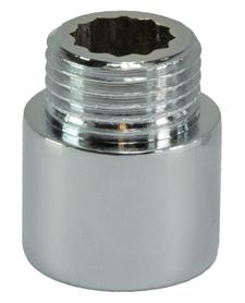 Chroom verlengstuk 3/8"x 15mm