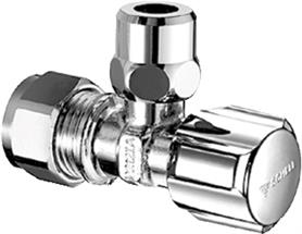 Schell chroom hoekstopkraan 12mm x 10mm (2x KLEM)