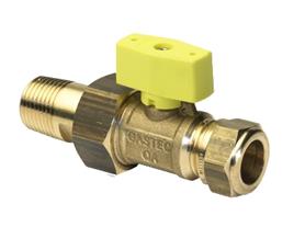 Vsh gaskogelkraan recht 15mm knel x 1/2" kopp. buitendraad