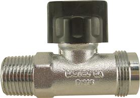 Chroom gaskomfoorkr. 1/2" BUDR. RECHT in kogeluitvoering Z/K