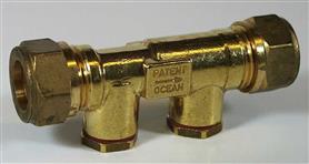 Keerklep type kf 22x22mm knel met aftap en controle aansl EA