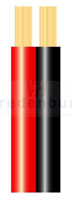 ICC 765529 luidsprekersnoer 2x0,35 rood/zwart