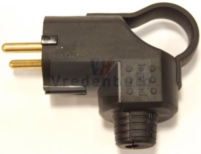 Legrand haakse rubberstekker+ra met trekoog