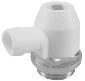 Radiator aftapper 1/2" vernikkeld draaibaar grote doorlaat