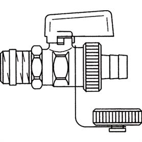 Watts vul-aftapkraan 1/2" kogelmodel vernikkeld met hendel