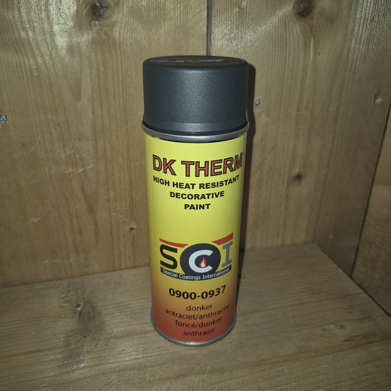 Ekotherm hittebestendige verf - spuitbus donker antraciet 937  400 ml