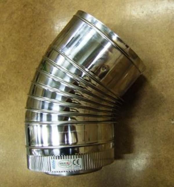 conc.bocht 130-200mm 30gr. rvs