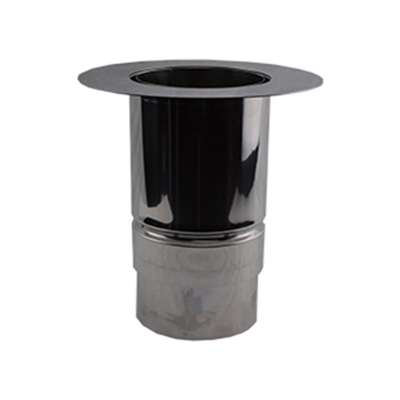 Nisbus (lang) RVS EK Ø 150 mm met rozet