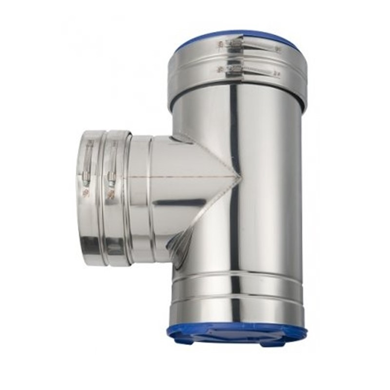 DW T-stuk 90gr. incl. afsl.dop 200mm  Isodukt