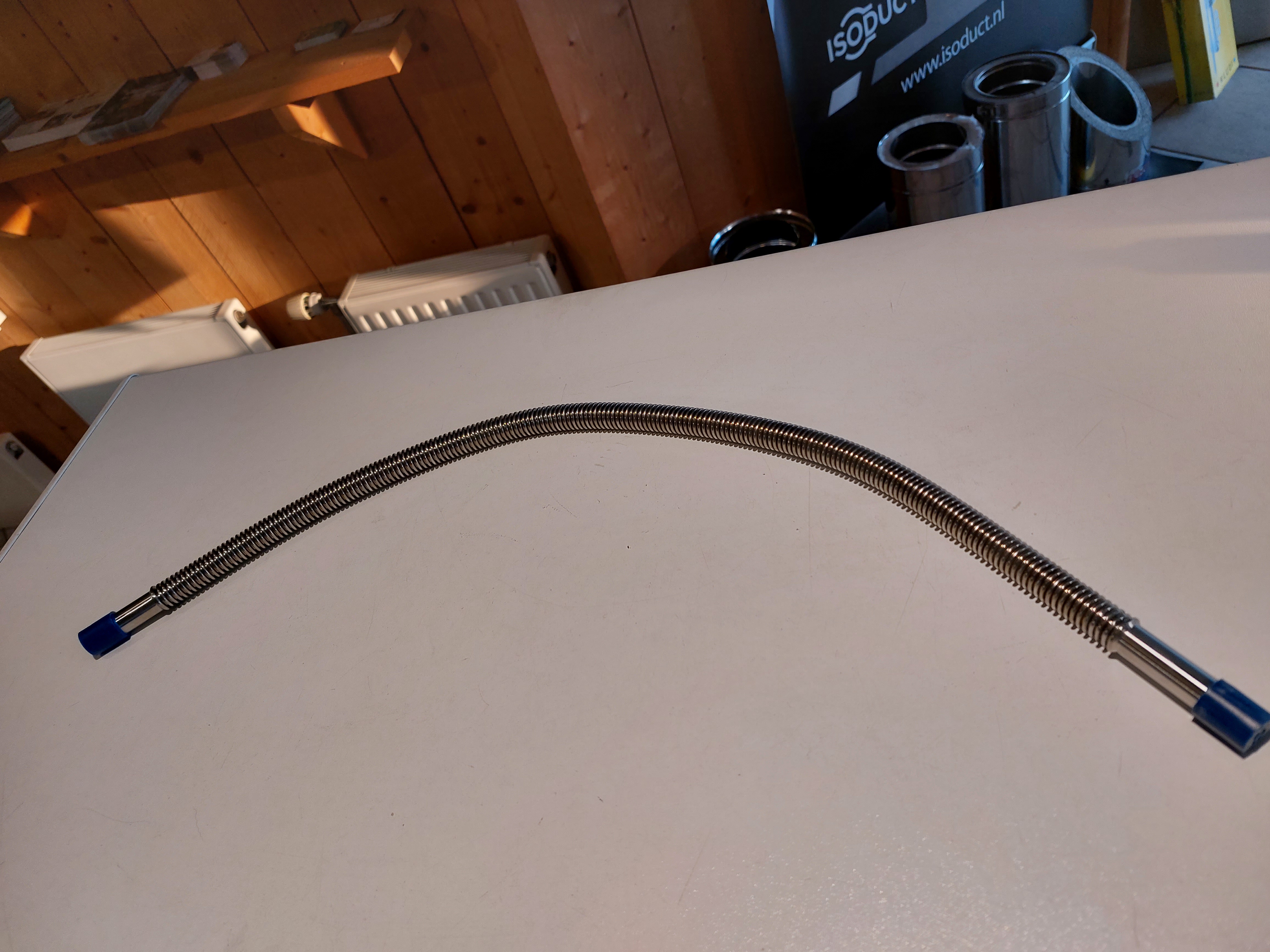 Flexibele gasaansluiting RVS 12mm L=40cm (rvs-rvs)