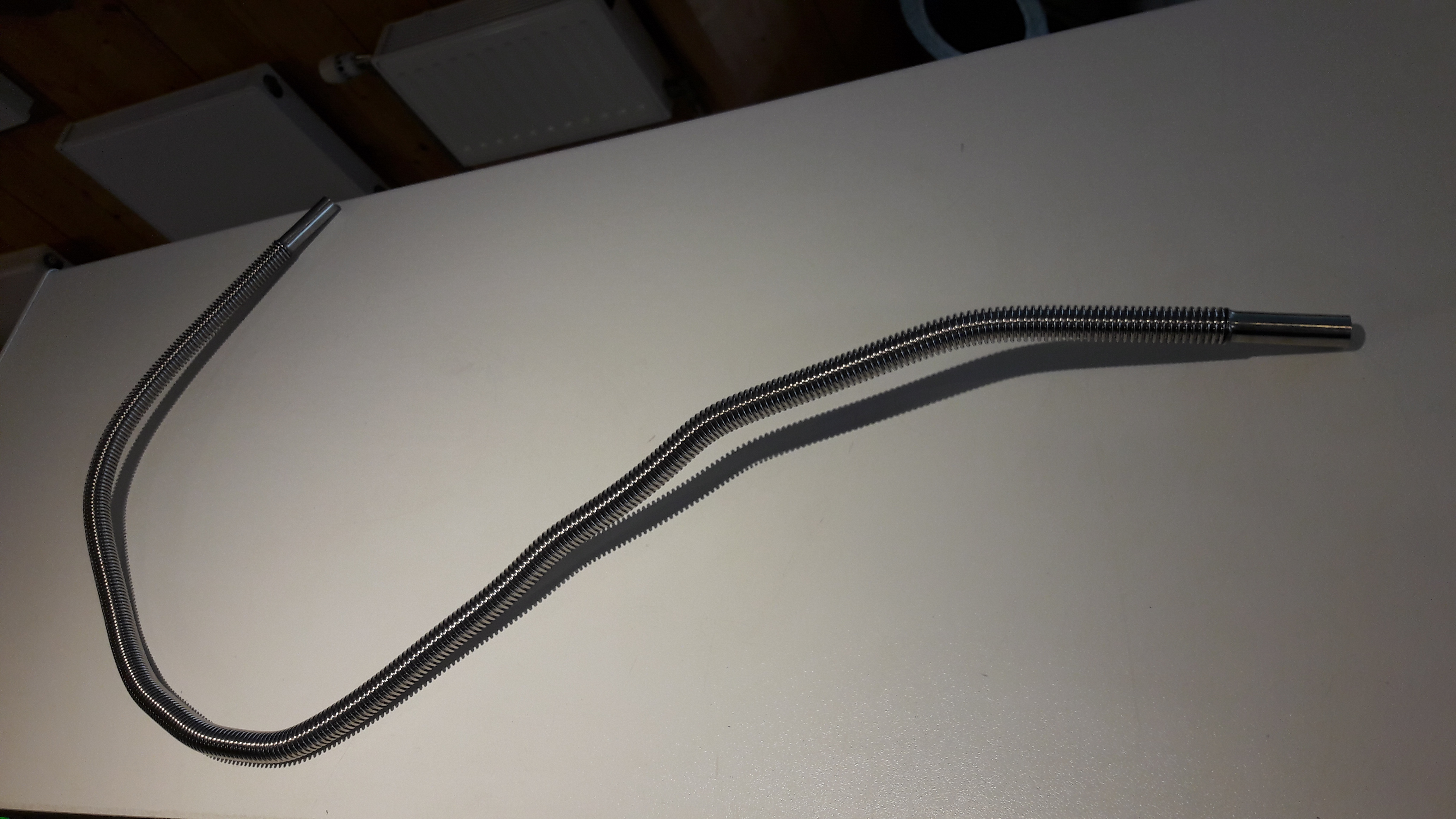 Flexibele gasaansluiting RVS 12mm L=100cm (rvs-rvs)