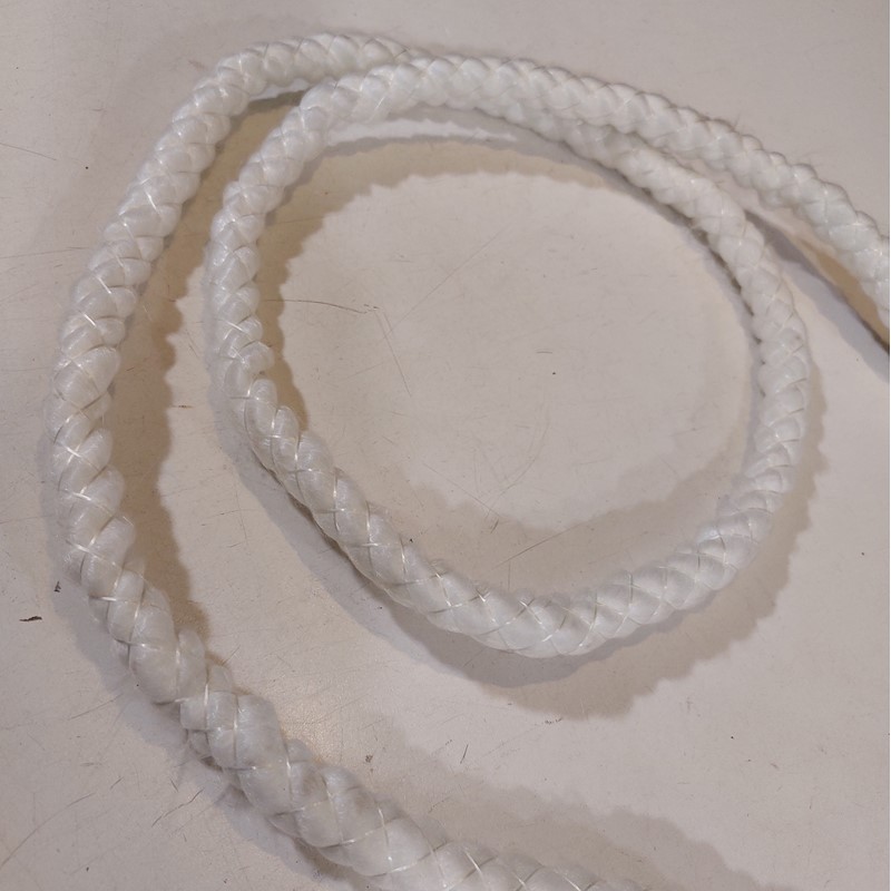 Glaswolkoord rond 15 mm wit - lengte prijs per meter