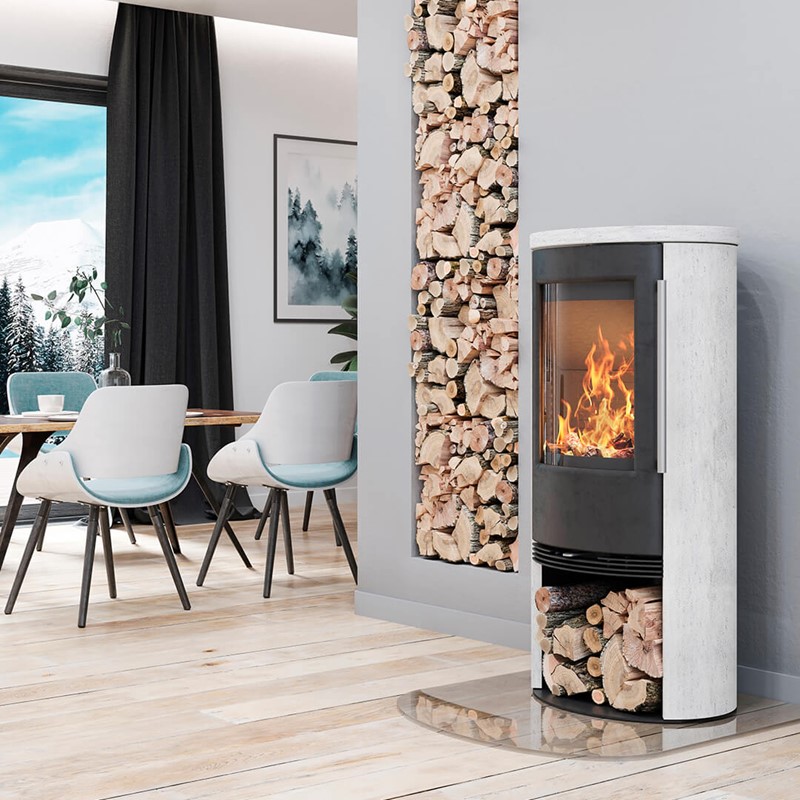 Vrijstaande houtkachel TT21RS-WH