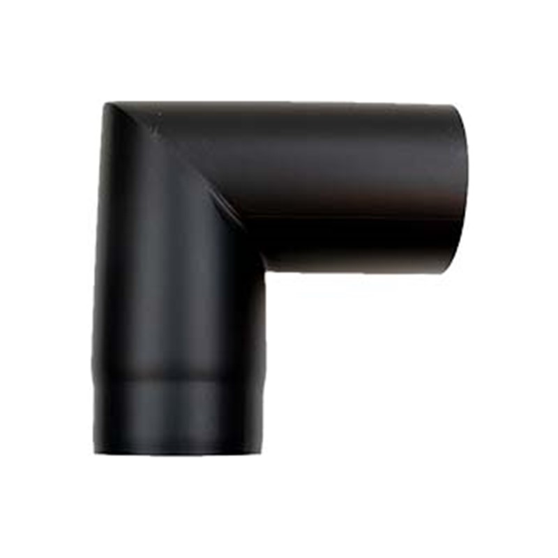 Bocht dikwandig staal zwart Ø 120 mm - 90 graden - (2-segment)