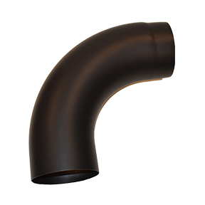 Bocht dikwandig staal zwart Ø 120 mm 90 graden - GLAD