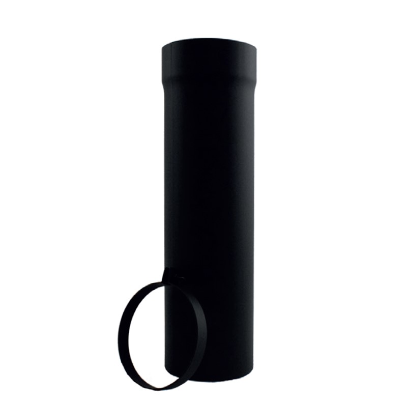 Schuifpijp dikwandig staal zwart Ø 130 mm Lengte 50 - 90 cm