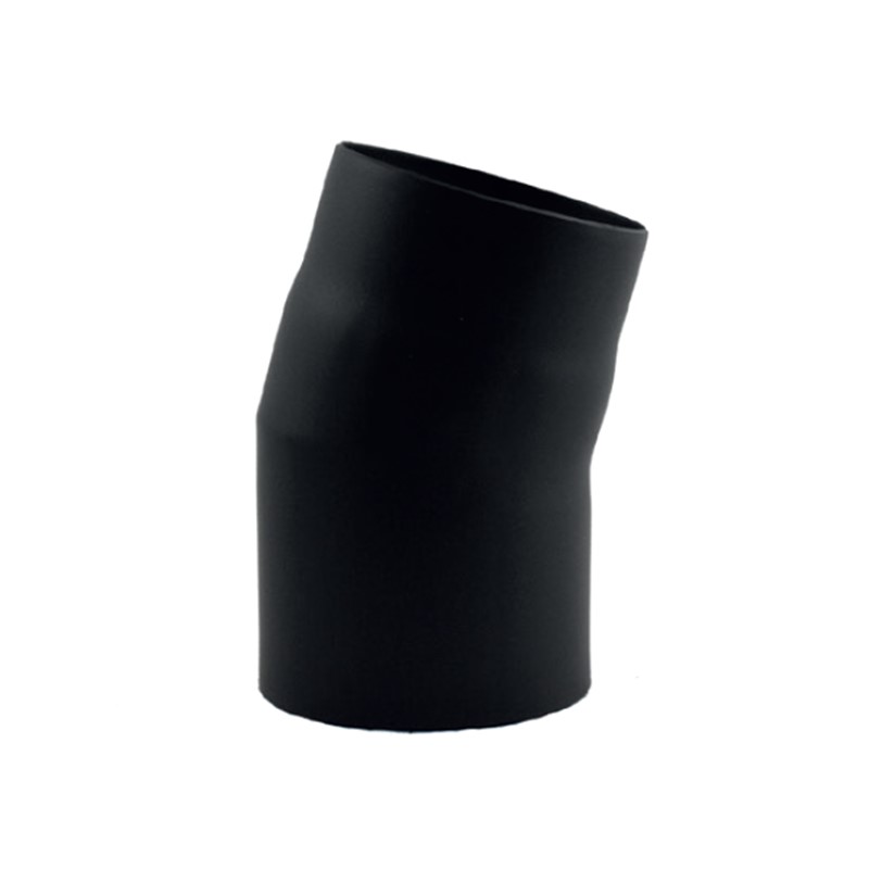 Bocht dikwandig staal zwart Ø 130 mm - 30 graden