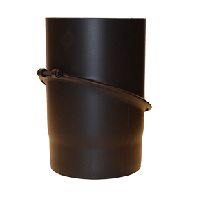 Bocht dikwandig staal zwart Ø 150mm 45 gr. VERSTELBAAR