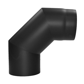 Bocht dikwandig staal zwart Ø 150mm 90 gr.(3-segment)