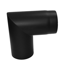 Bocht dikwandig staal zwart 150 mm 90 graden haaks