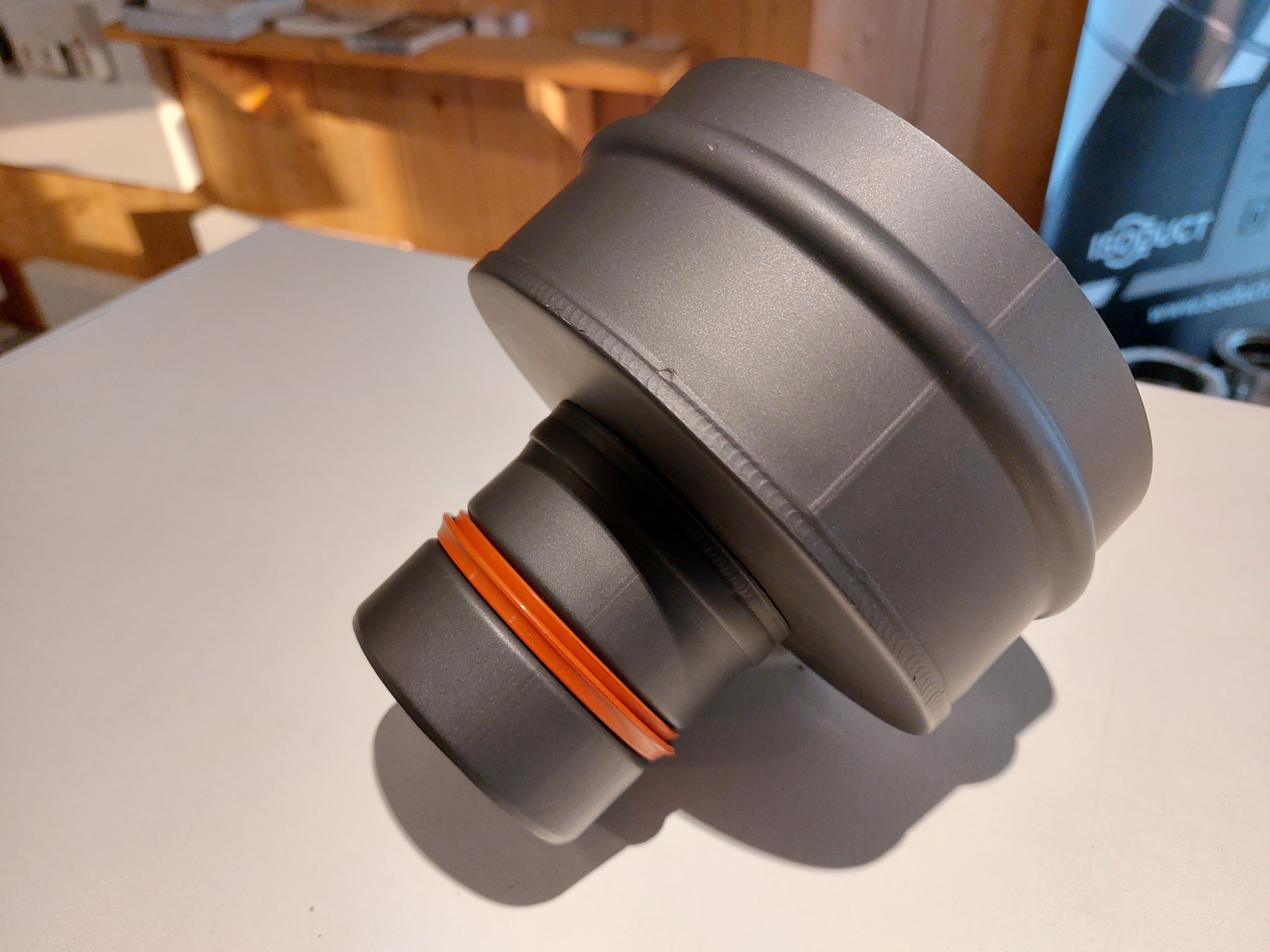 Verloop SPP80/100mm zwart