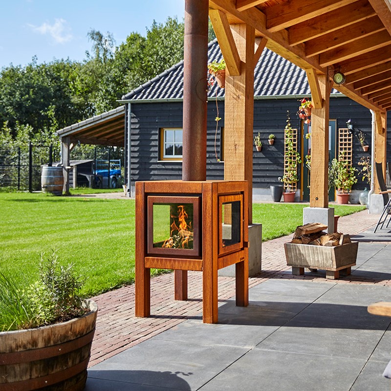 Terrashaard Reny Quaruba L 4 zijden glas - Corten