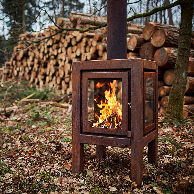 Terrashaard Reny Quaruba XL 3 zijden glas - Corten