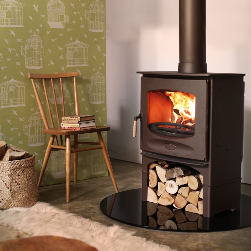 Aanbieding Vrijstaande houtkachel C-Seven op sokkel