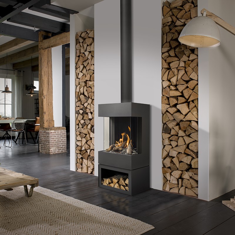 Vrijstaande gaskachel Box gas Panorama 45-45