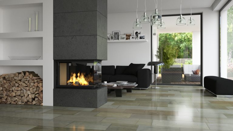 Heat driezijdige liftdeurhaard roomdivider 882LE21