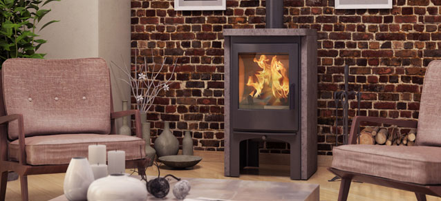 Hout-cv vrijstaande kachel Rosanna Speksteen