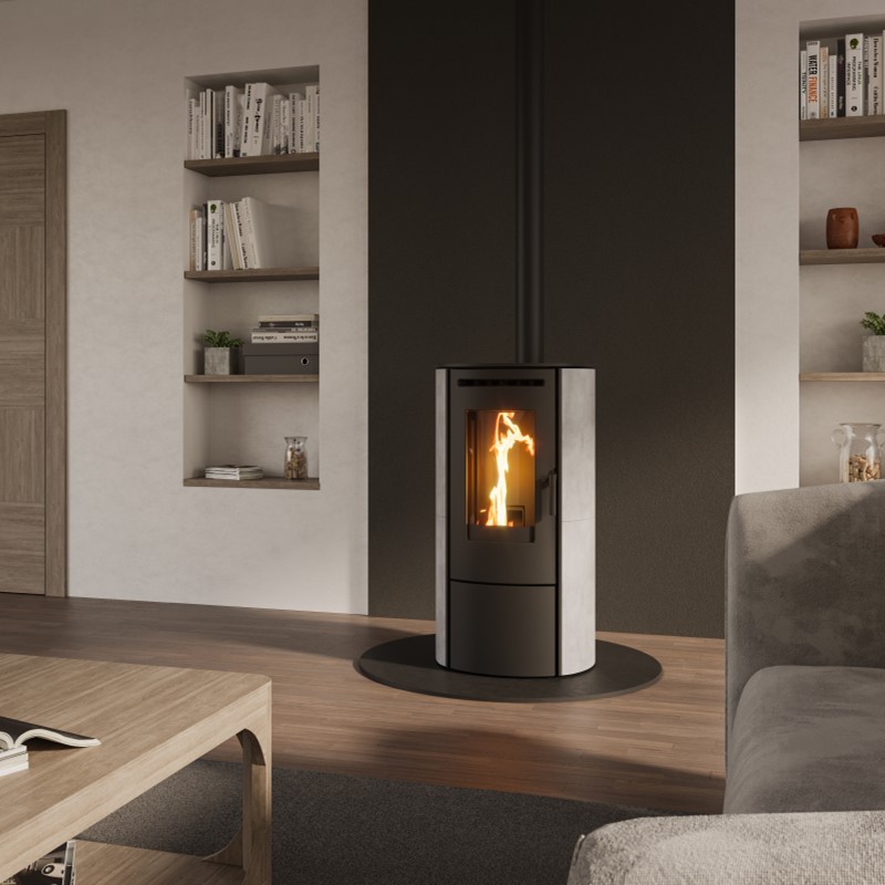 Vrijstaande Pelletkachel Store speksteen