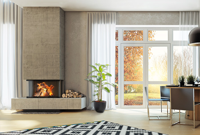 Hout inbouwhaard Ekko U 100 H met liftdeur