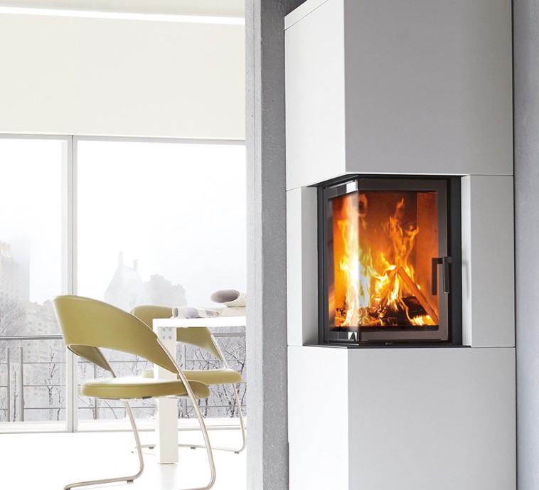 Hout inbouwhaard Ekko 34 S met draaideur