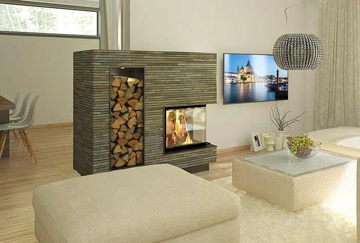 Hout inbouwhaard Ekko 55 rechts draaideur