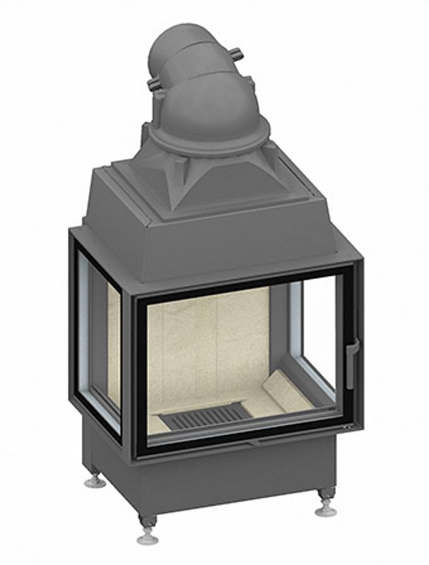 Hout inbouwhaard Ekko U 67 S met draaideur