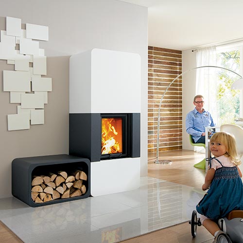 Hout inbouwhaard Lina 45 H met liftdeur