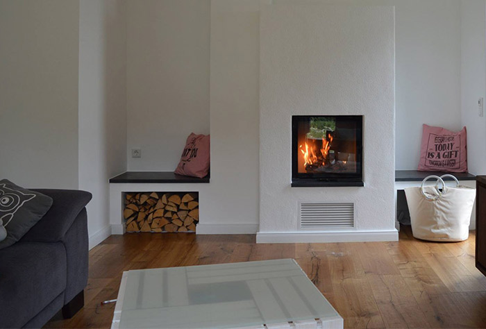 Hout inbouwhaard Lina 55 H met liftdeur