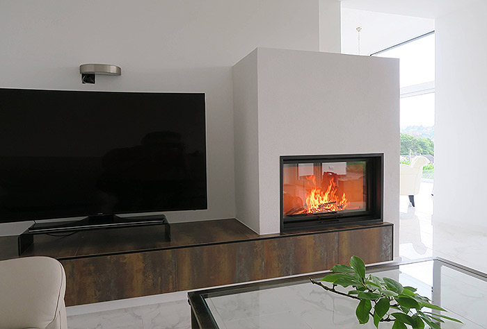 Hout inbouwhaard Lina 87 H met liftdeur